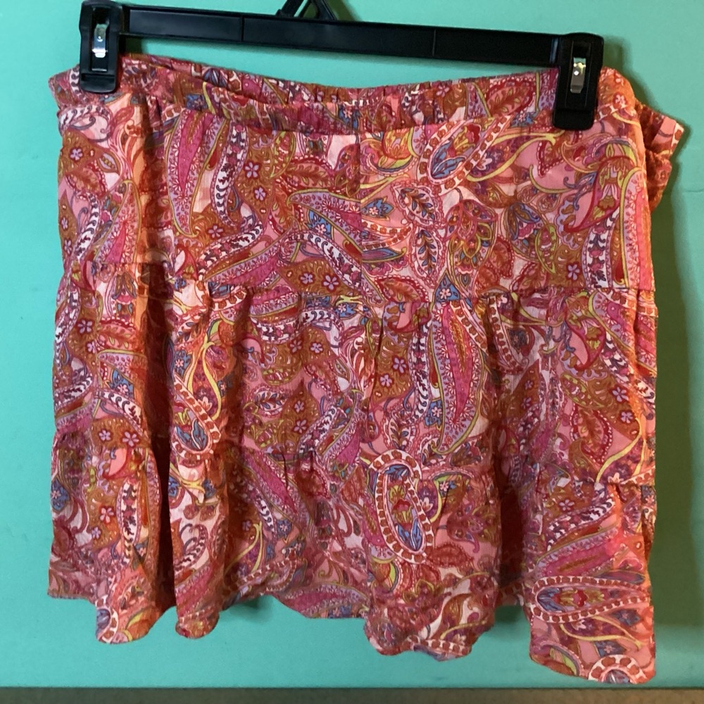 No Boundaries Paisley Tiered Mini Skirt Size XXL (20) NWT - Picture 4 of 9